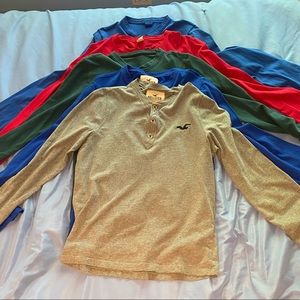 Lot of Hollister Henleys L/S Medium